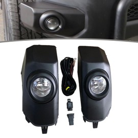 JESYMBX Front Bumper Fog Light For Toyota FJ Cruiser 2007-2017 Daytime Running Driving Lamp DRL with Bulb Wiring Black