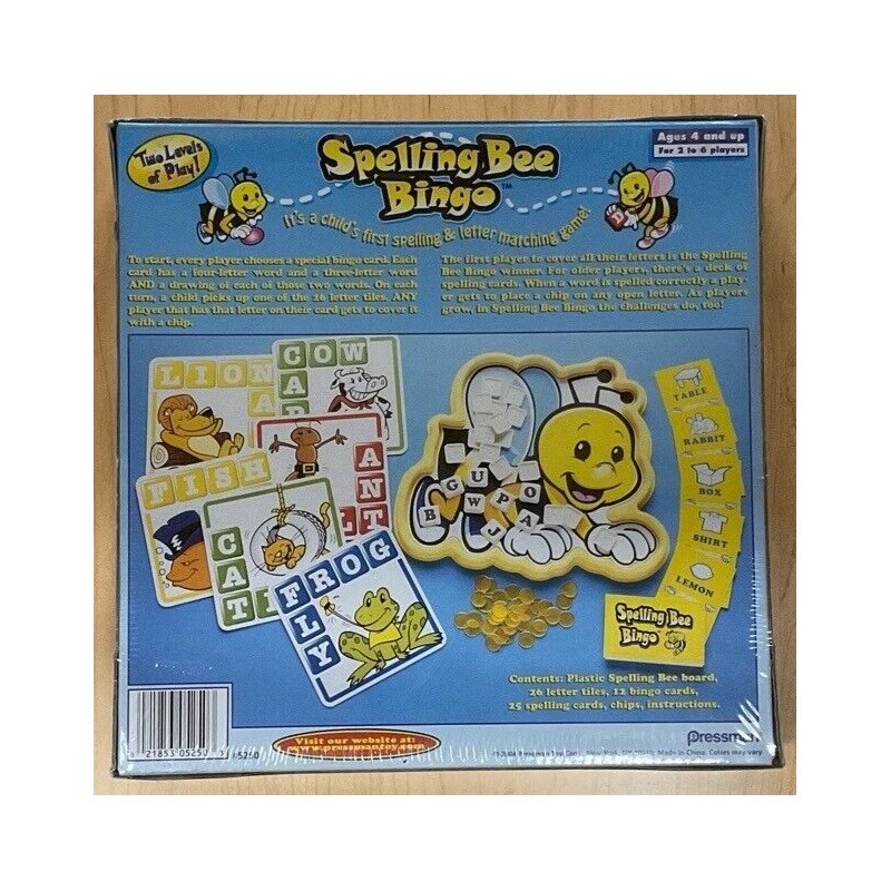 Pressman SPELLING BEE BINGO Educational Home Schooling Game for Kids