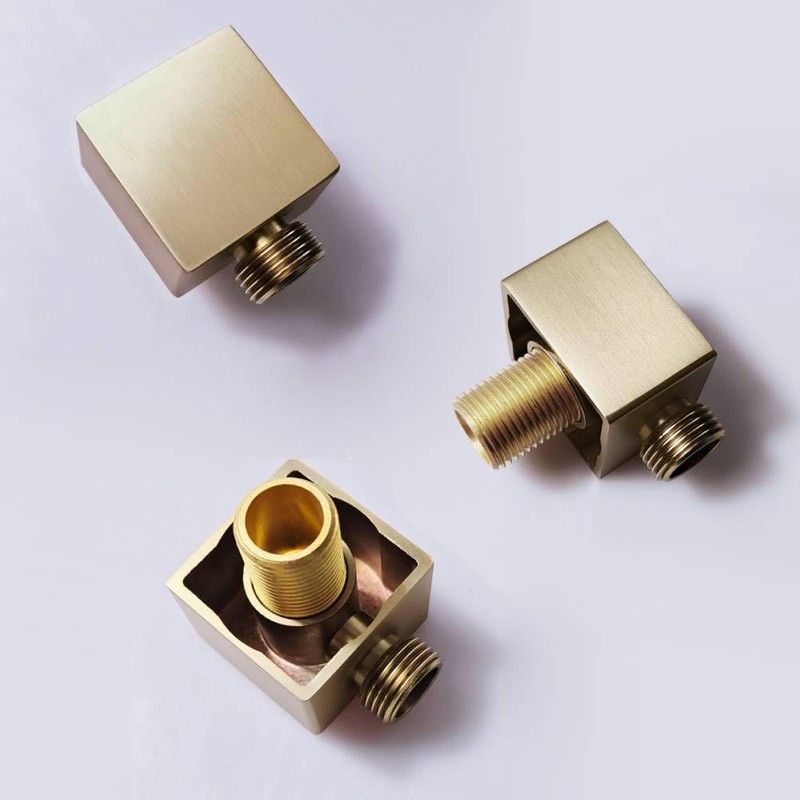 Gold Hand Shower Wall Outlet Elbow, G1/2 Inch Handheld Shower