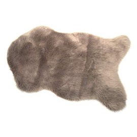 Kinzler J-10431/105, Taupe Fur Rug, 100% Polyacrylic in Pile, Backside Support: 100% Polyester/Microfibre Suede, 60 x 90 cm