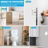 LSXD Tope de Puerta 6 PCS, Cuadrado de 5cm Protector