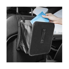MUQIDA Foldable Car Trash Can, Waterproof Large Capacity Automotive Hanging Trash Bin, Leakproof Auto Garbage Bag Storage Container for All Vehicles, Interior Car Accessories (Large)