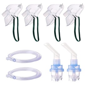 ULRHCYV 2 Pack Nebulizer Tubing and Mouthpiece Set, Nebulizer Mask Accessories Full Replacement for Adult
