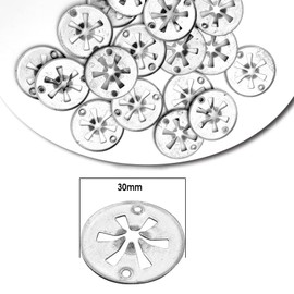 40 x Clamping Discs Heat Protection Plate Metal Heat Plate Star Lock Mounting Clips Car Metal Inner Tooth Locking Washers for Attaching Clips and Heat Shields Under the Hood Suitable