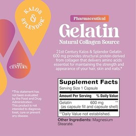 21st Century Gelatin 600mg, 100 Capsules