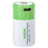 2Pcs C Rechargeable Batteries USB Port 5000wmh 1.5V High Capacity