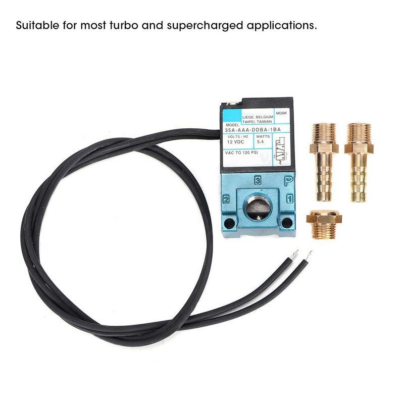 Solenoid Valve, DC12V 3 Port Mac Valve Automotive Electronic Boost