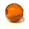 Globe New: Old Stock Hand Blown 3" Diameter Amber Glass