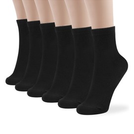 The Socks Short Crew Socks, Set of 6, Black