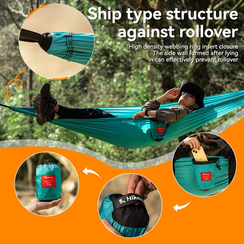 HIKEMAN Hammock for Camping Hammocks Gear for Outdoors Backpacking Survival
