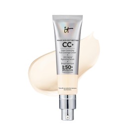 IT Cosmetics IT Cosmetics Your Skin But Better CC+ Cream, Fair Ivory - Color Correcting Cream, Full-Coverage Foundation, Hydrating Serum & SPF 50+ Sunscreen - Natural Finish - 1.08 fl oz