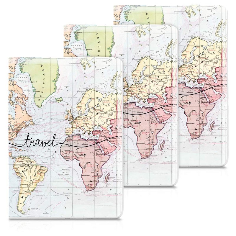 kwmobile 3 x Passport Plastic Protective Cover Black Multicoloured –