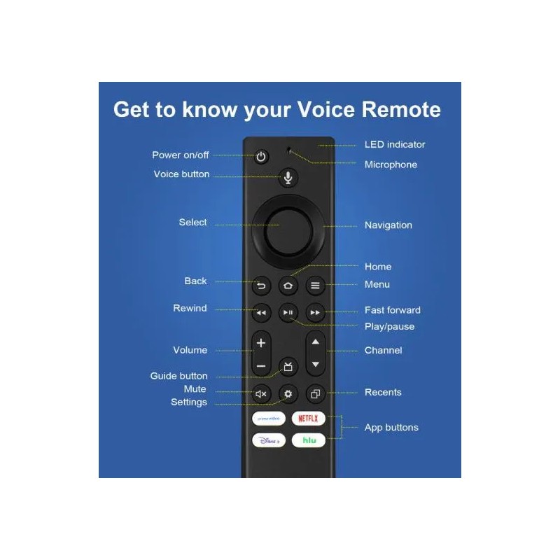 Control Remoto Compatible Con Toshiba Fire Tv Con Voz
