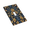 Xuejiaku Decorative Light Switch Cover Plate Rustic William Morris Navy