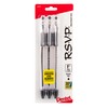 Pentel R.S.V.P. Ballpoint Pen, Fine Line, Black Ink, 3 Pack