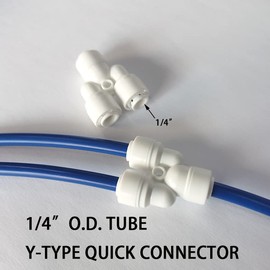 Malida Water purifier quick Push to Connect, RO water filter fittings 1/4 inch tubing quick connect,Ball Valve, Check Valve,Tee Set Of 12 (Connector set of 12)