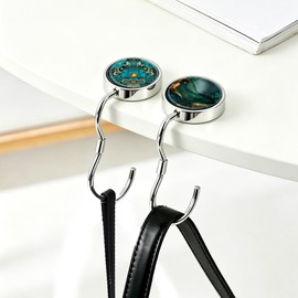 GCFTIFF 2pcs Foldable Purse Hook for Table & Desk,Portable Bag Hanger