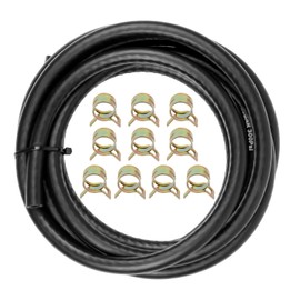 Shineyoo Fuel Hose, Gasoline Hose, Inner Diameter 0.2 inch (6 mm), Wall Thickness 0.14 inch (3.5 mm), Outer Diameter 0.5 inch (13 mm), 3 Layer Fuel Hose, Total Length 9.8 ft (3 m), Oil Resistant