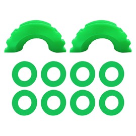 Wevdn D Ring Shackle Isolators Washers Kit, Rubber Shackle Isolators with Washers Fits Standard 3/4" Shackles, Soft Shackle Isolators Protect Shackle & Bumper Reduce Rattling (Fluorescence Green)