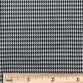 Black & White Mini Houndstooth Fabric Summer Weight 57" Wide x 1 Yard Cut