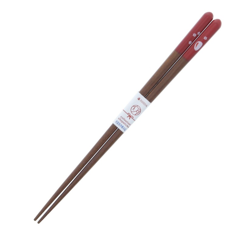 Ishida Flower Rabbit Chopsticks Made in Japan Red 20.5cm