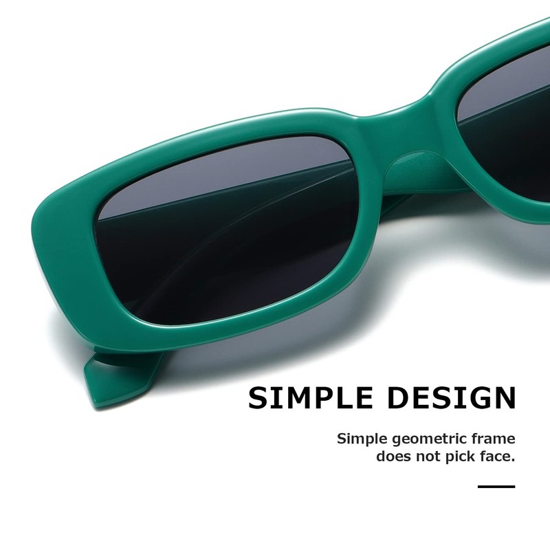 kimorn Rectangle Sunglasses for Women Men Trendy Retro Fashion Sun