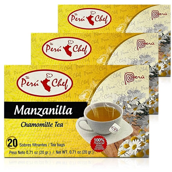 Peru Chef 20 Sobres filtrantes de Te de Manzanilla Digestivo