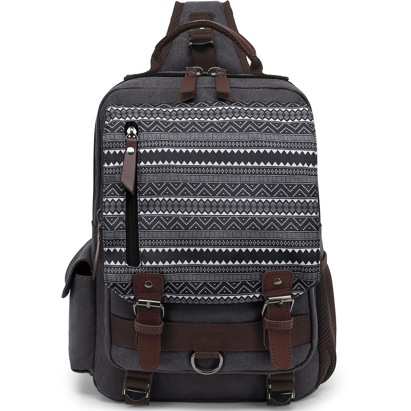 Leaper Retro Messenger Bag Canvas Crossbody Bag Shoulder Bag Travel