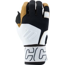 MARUCCI Blacksmith Full WRAP Youth Batting Glove V2, White/Black, Youth Large