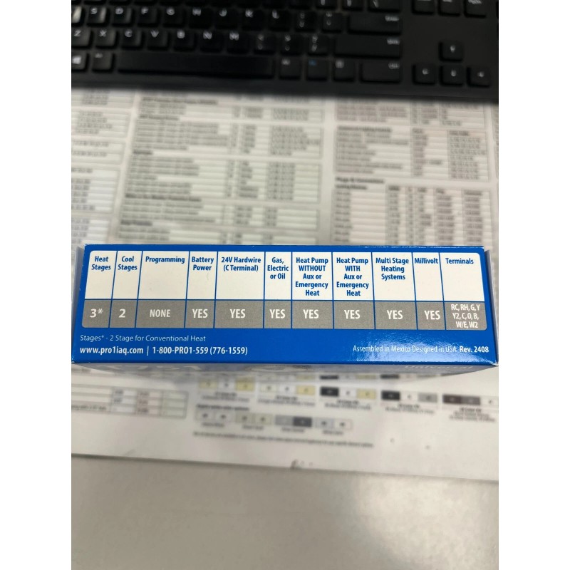 PRO1 T751 Digital 7-Day or 5/1/1 Programmable Thermostat, 3 H/2