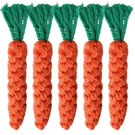2ME 5 PCS Carrot Dog Rope Toys for Dogs, Durable Chew Toys for Aggressive Chewers, Entertainment & Interaction, Teeth Cleaning and Chewing, All-Cotton