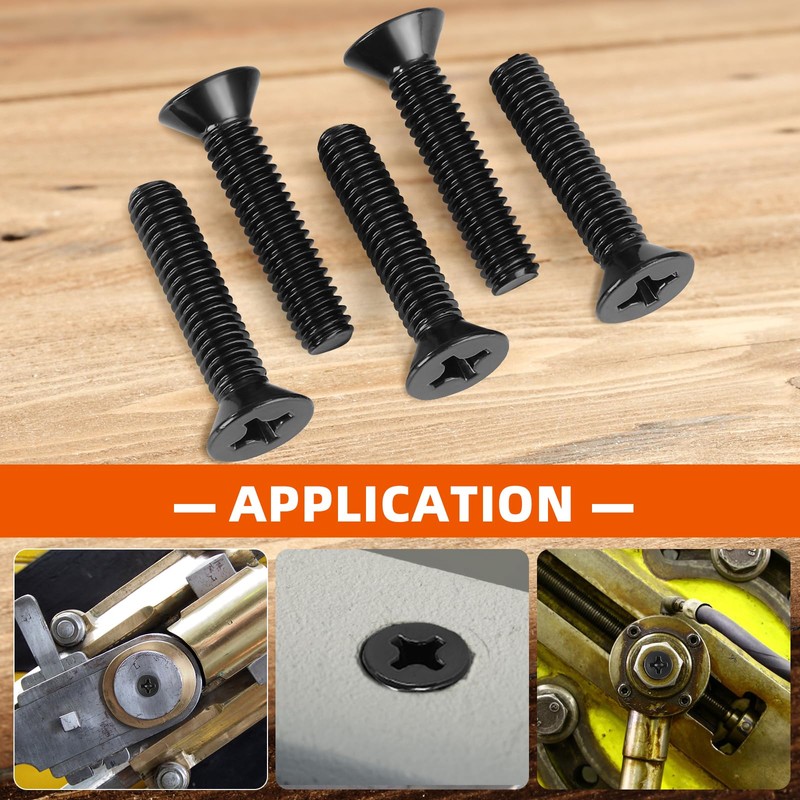 MewuDecor M4 x 20mm Flat Countersunk Head Machine Screws, Cross