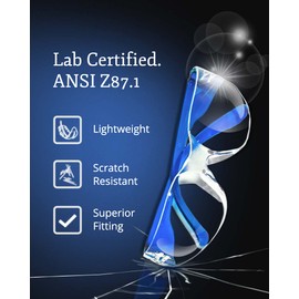 48 Pack of Safety Glasses (Protective Goggles) Anti Fog Clear Glasses. Nurses, Construction, Labs, Shooting Glasses Men Women