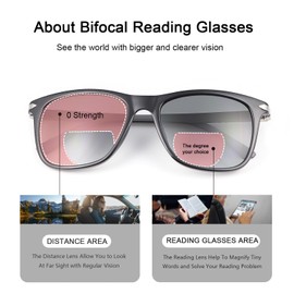 PEEPAI Polarized Bifocal Reading Glasses Spring Hinge UV400 Sun Readers Computer Blue Light Blocking Glasses for Men Women 1.0