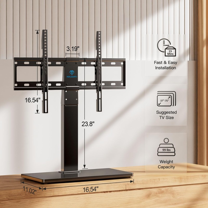 PERLESMITH Universal Swivel TV Stand Legs for 37-65 75 inch