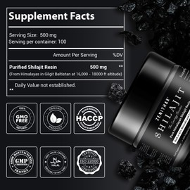 Pure Himalayan Shilajit Resin 50g - Gold Grade 100 Percent Organic Shilajit, Rich in Fulvic & Humic Acid, 85+ Minerals, Boosts Energy & Immunity, Vegan, Lab Tested