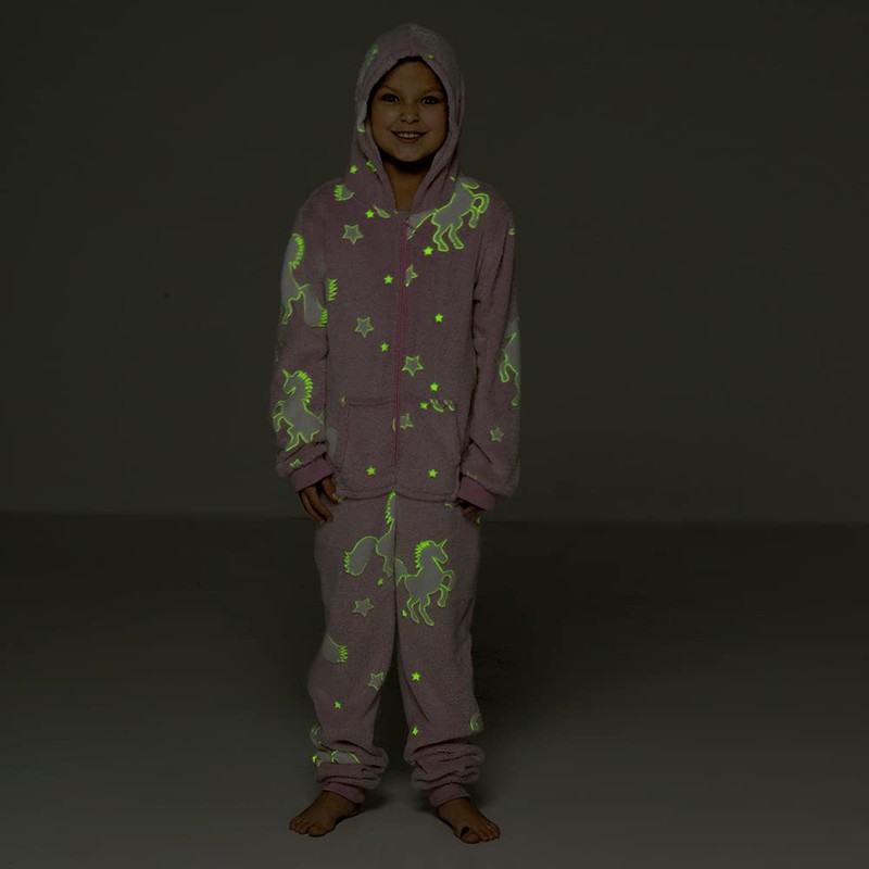 Kids Glow In The Dark Onesie LN001 Unicorn 11-12 Years