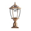 Retro Solar Pillar Light 120LM Dual Color 3000K/6000K Aluminum Glass