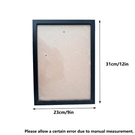 FENGZIZH A4 Black Frame,Photo Frame,A4 Frame Wooden Picture Frames,A4 Black Frame Poster Frame with Plexiglass Window,Wall-Mount & Desk Stand,2 Pcs