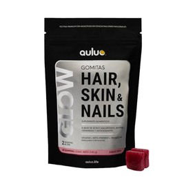 Glow | Hair Skin & Nails | Gomitas con ?cido Hialur?nico, Biotina, Ceramidas y Antioxidantes para Piel, Cabello y U?as | Veganas, Sin Az?car, Endulzad