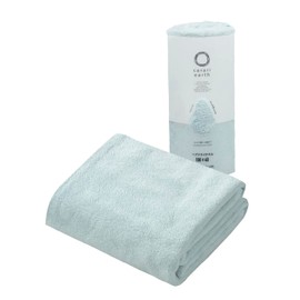 CBJAPAN Carari Earth Hair Drying Towel, 4x Water Absorbency Microfiber, Blue, 1 Towel, Quick Dry (Absorbs Water in Fiber Gaps), Marshmallow Texture, Fluffy, 15.7 x 39.4 inches (40 x 100 cm)
