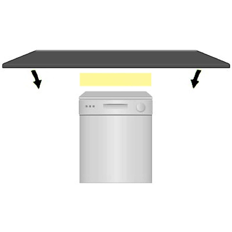 SPARES2GO Universal Anti-Condensation Moisture Absorbing Strip for Dishwasher (60cm)