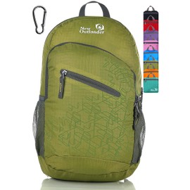 Outlander Packable Handy Lightweight Travel Hiking Backpack Daypack, Green