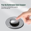 2PCS Stainless Steel Kitchen Sink Strainer, Pop Up Sink Plug