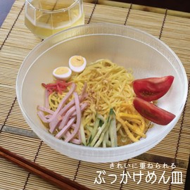 Tanaka Chopsticks Shop Bukkake Noodle Plate, Round 7.1 inches (18 cm), Plastic, Chilled Chinese Chilled Ramen, Donburi, Noodle Bowl, Roodle Bowl, Noodle Bowl, Soba, Noodle Plate, Dish, Dish, Dish,