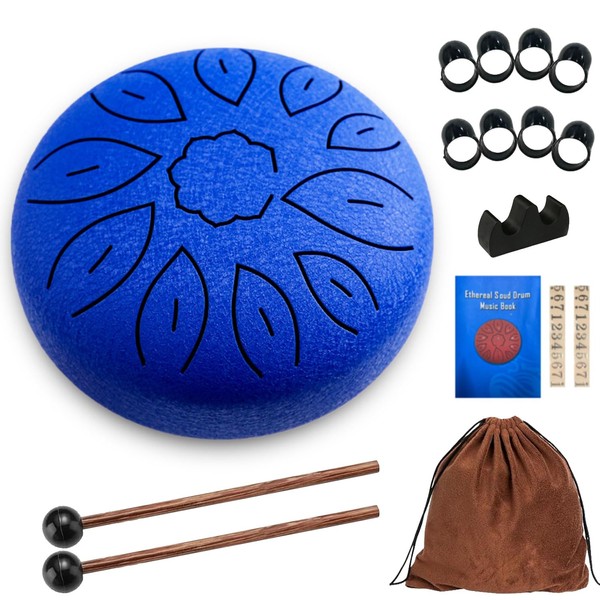 Steel Tongue Drum, Tone D Major Tongue Drum for Beginners