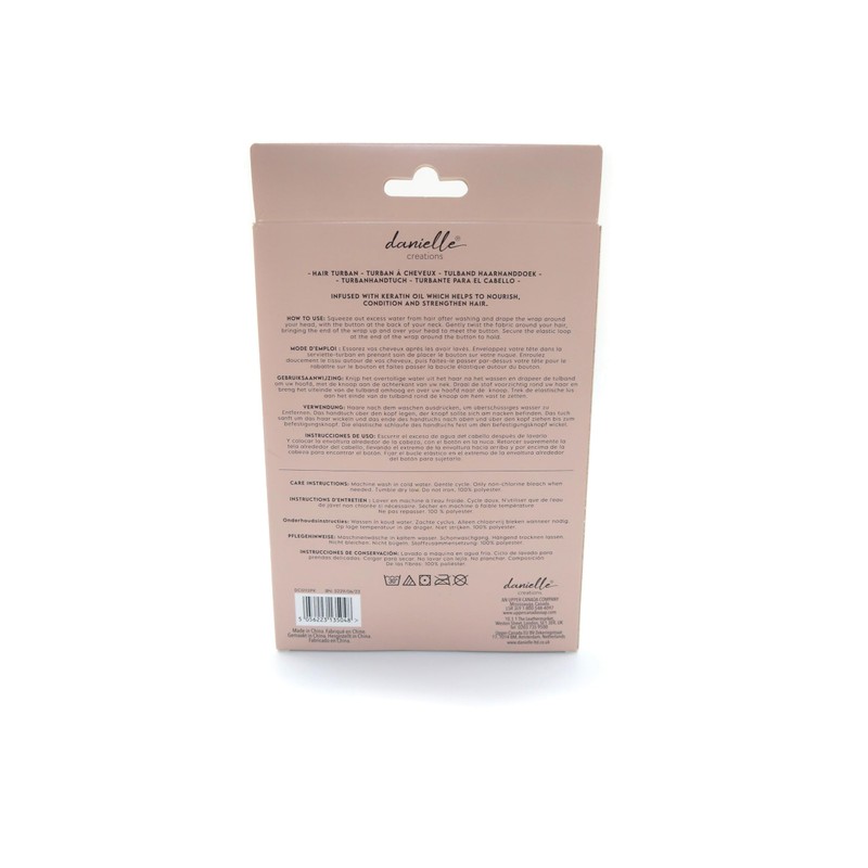 Upper Canada Hair Turban Drying Microfibre Towel Danielle Creations (Pink,