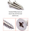 ZLYY 100pcs M4x40mm Stainless Flat Head Phillips Self-Tapping Wood Screw