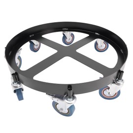 RustyVioum 55 Gallon Barrel Dolly Steel Drum Dolly 8 Wheels with Brakes, 2000LBS Heavy Duty Trash Can Dolly Barrel Dolly Cart for Warehouse Drum Handling