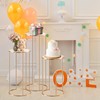 OIHYA 3PCS Cylinder Stands for Parties, Gold Metal Plant Cylinder